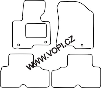 Autokoberce Kia Carens 3. řada 05/2013 - Colorfit Fun (2359)